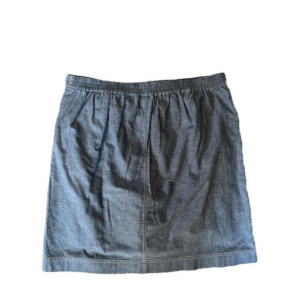 Alfred Dunner Blue Pull On Skort Skirt Women's 16 Pull On Elastic Waist Cotton - Picture 4 of 6